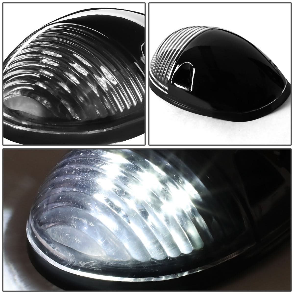 2002-2007 Chevrolet Silverado / GMC Sierra Cab Light - Black Housing / White LED