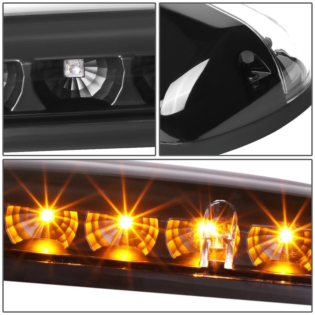 02-07 Chevy Silverado / GMC Sierra Cab Light Black Housing Amber LED