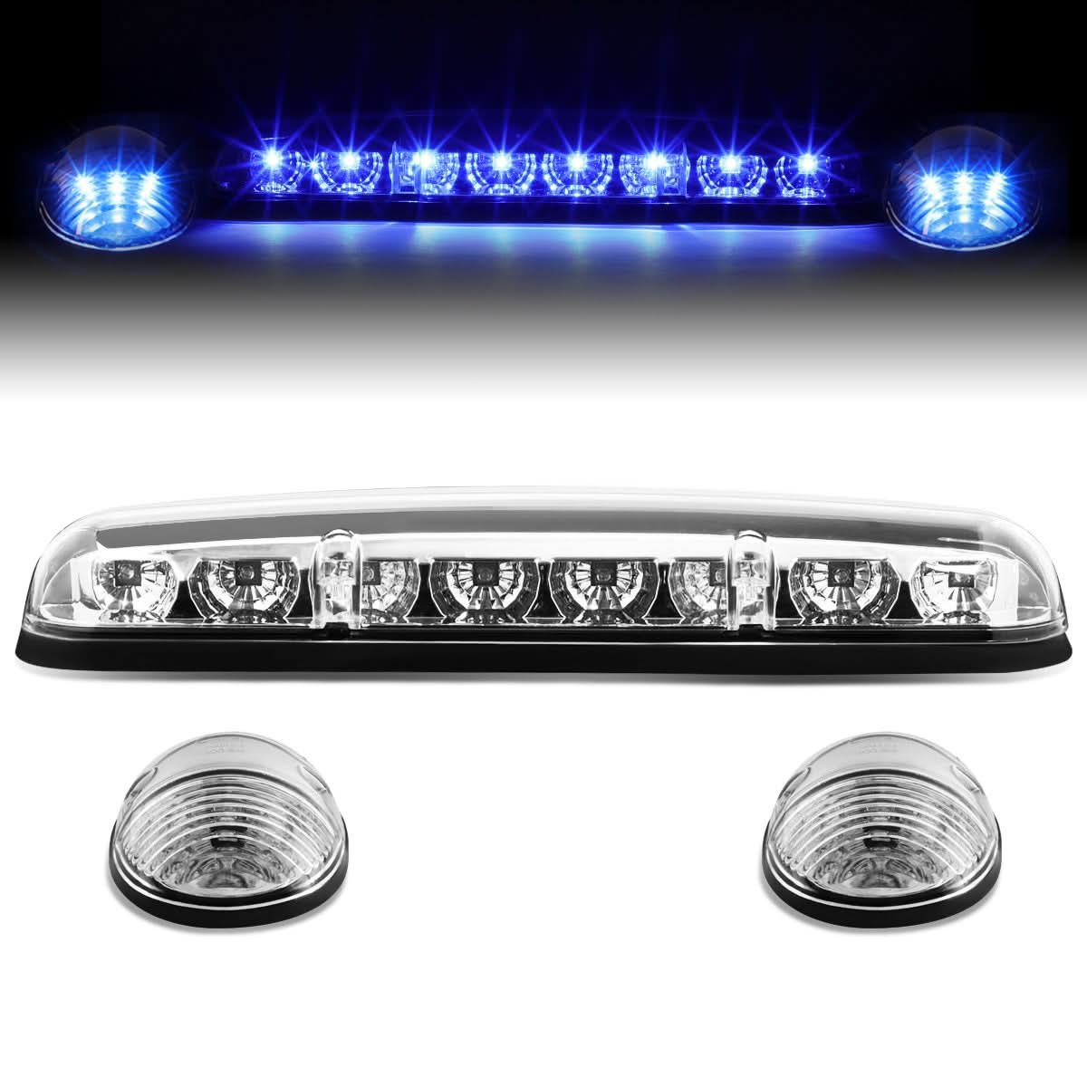 02-07 Chevrolet Silverado / GMC Sierra Chrome Housing Blue LED Cab Light