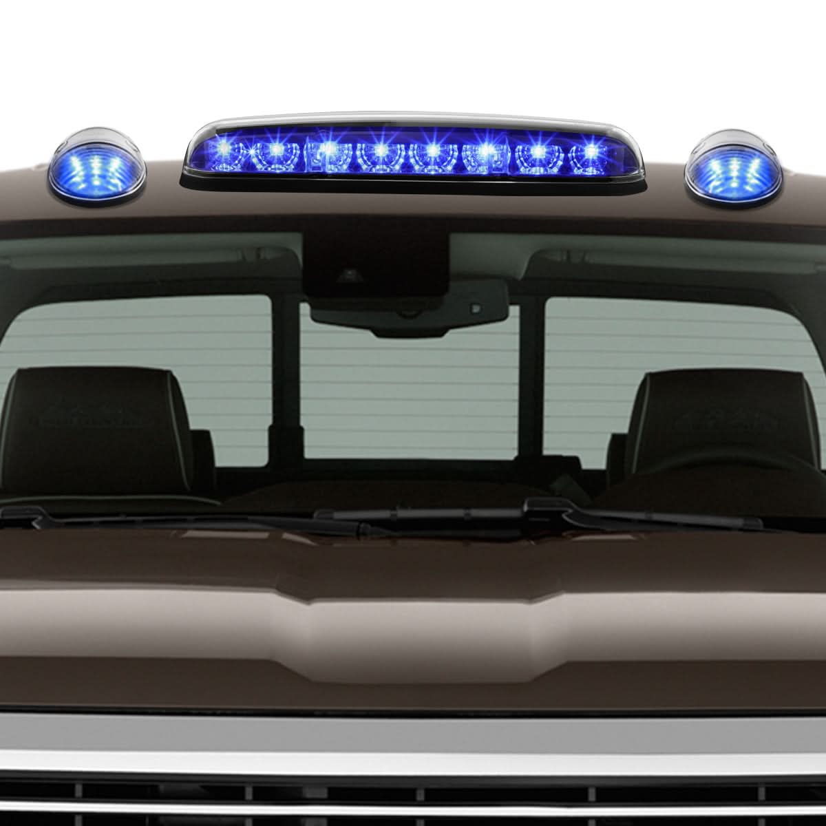 02-07 Chevrolet Silverado / GMC Sierra Chrome Housing Blue LED Cab Light
