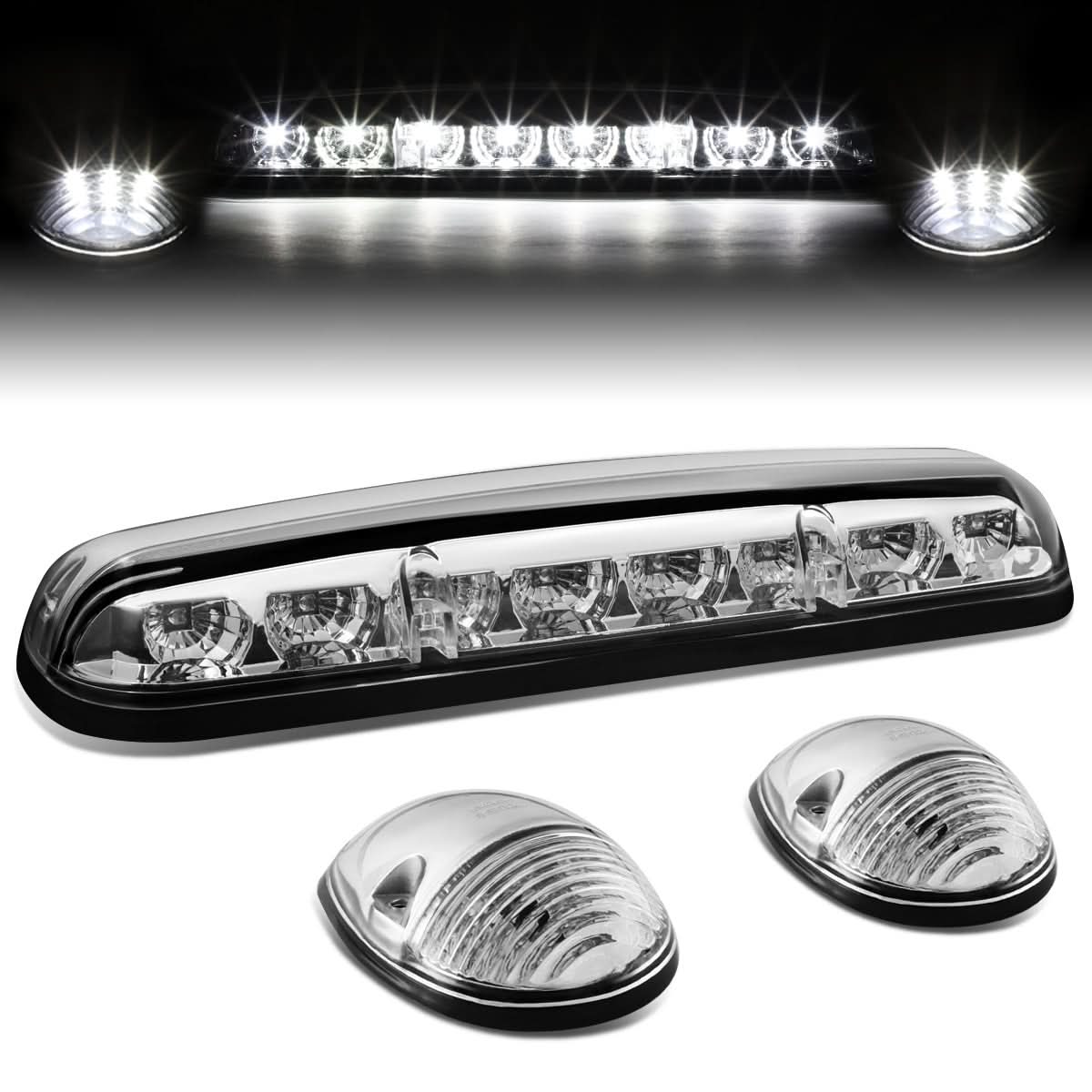 02-07 Chevy Silverado / GMC Sierra Cab Light - Chrome Housing White LED
