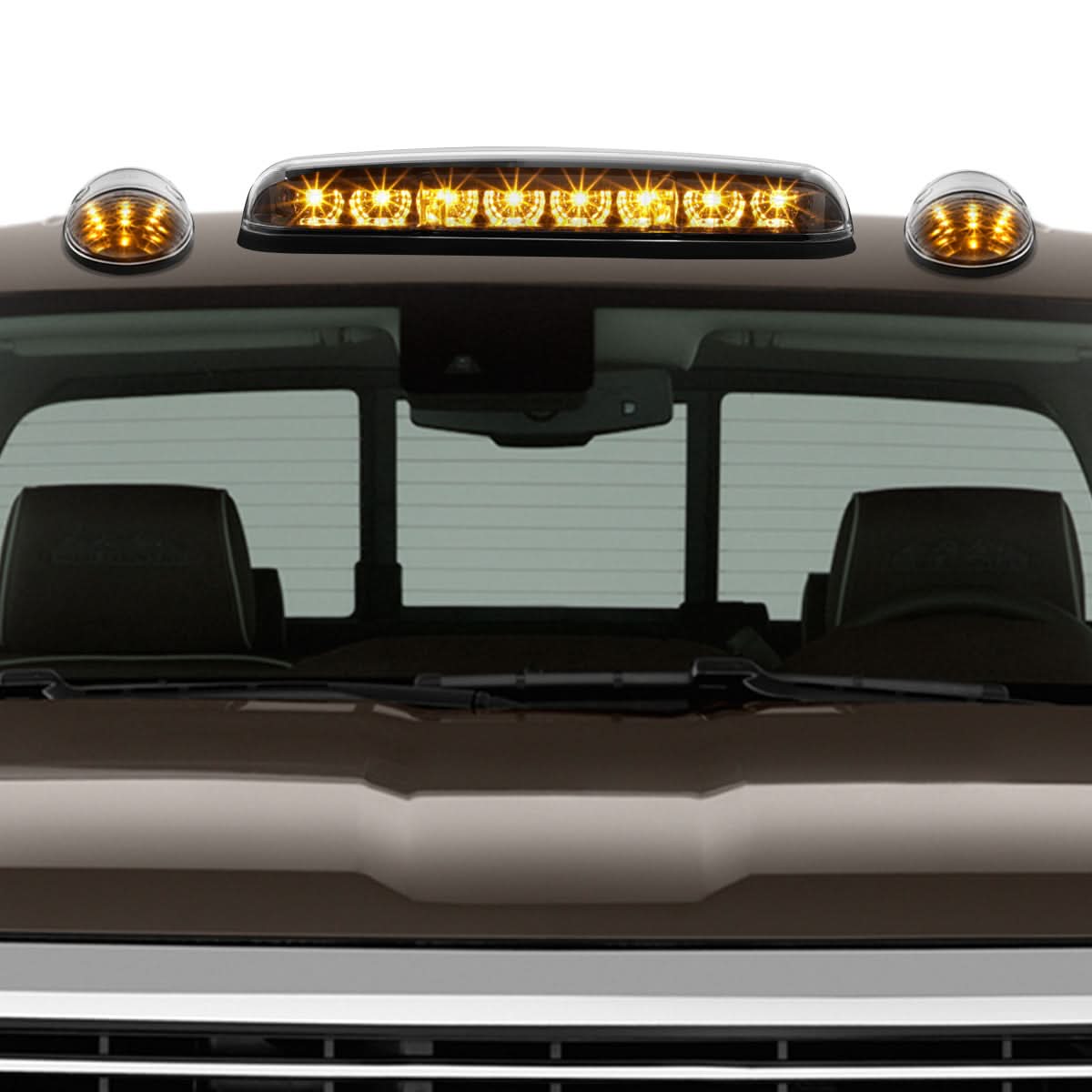 02-07 Chevrolet Silverado / GMC Sierra Chrome Housing Amber LED Cab Light