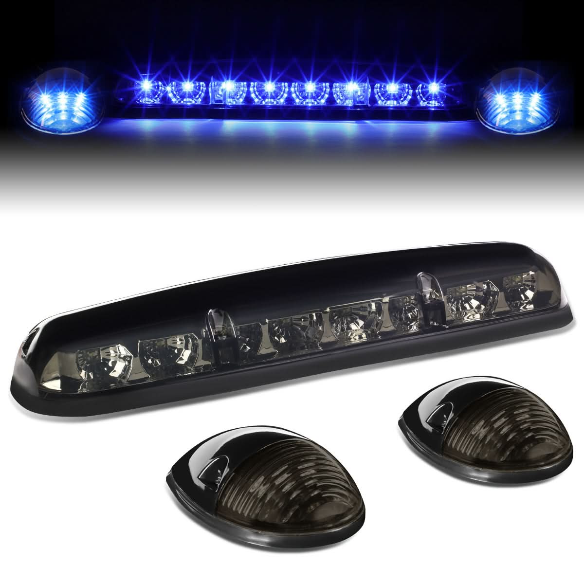 02-07 Chevrolet Silverado / GMC Sierra Smoke Housing Blue LED Cab Light