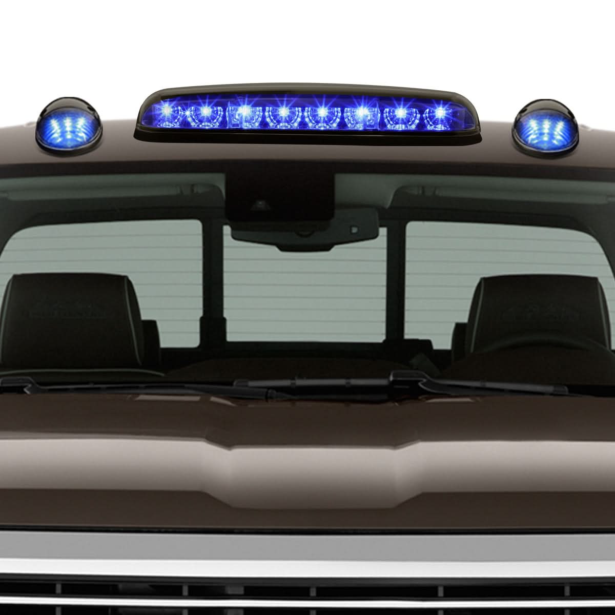 02-07 Chevrolet Silverado / GMC Sierra Smoke Housing Blue LED Cab Light
