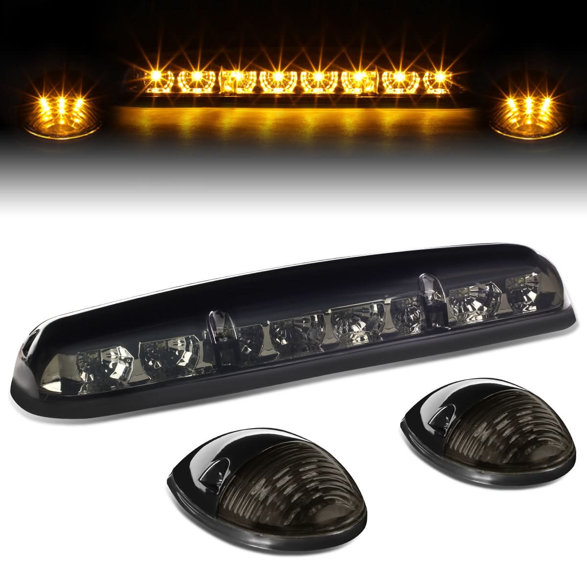 02-07 Chevrolet Silverado / GMC Sierra Smoke Housing Amber LED Cab Light