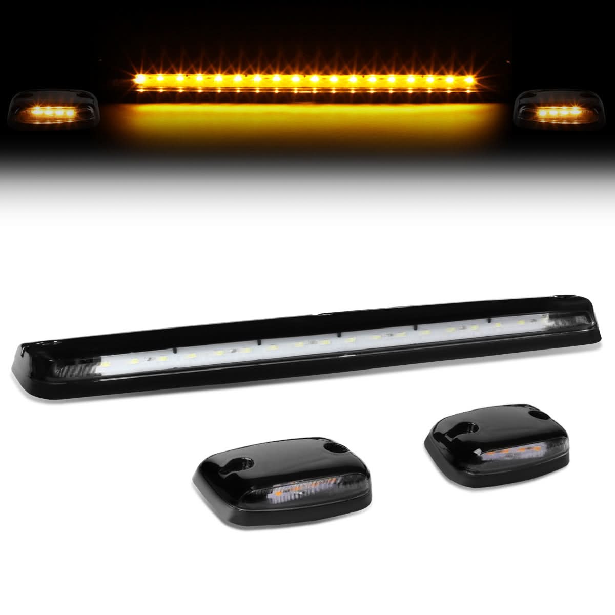 07-14 Chevrolet Silverado / GMC Sierra Cab Light - Black Housing / Amber LED