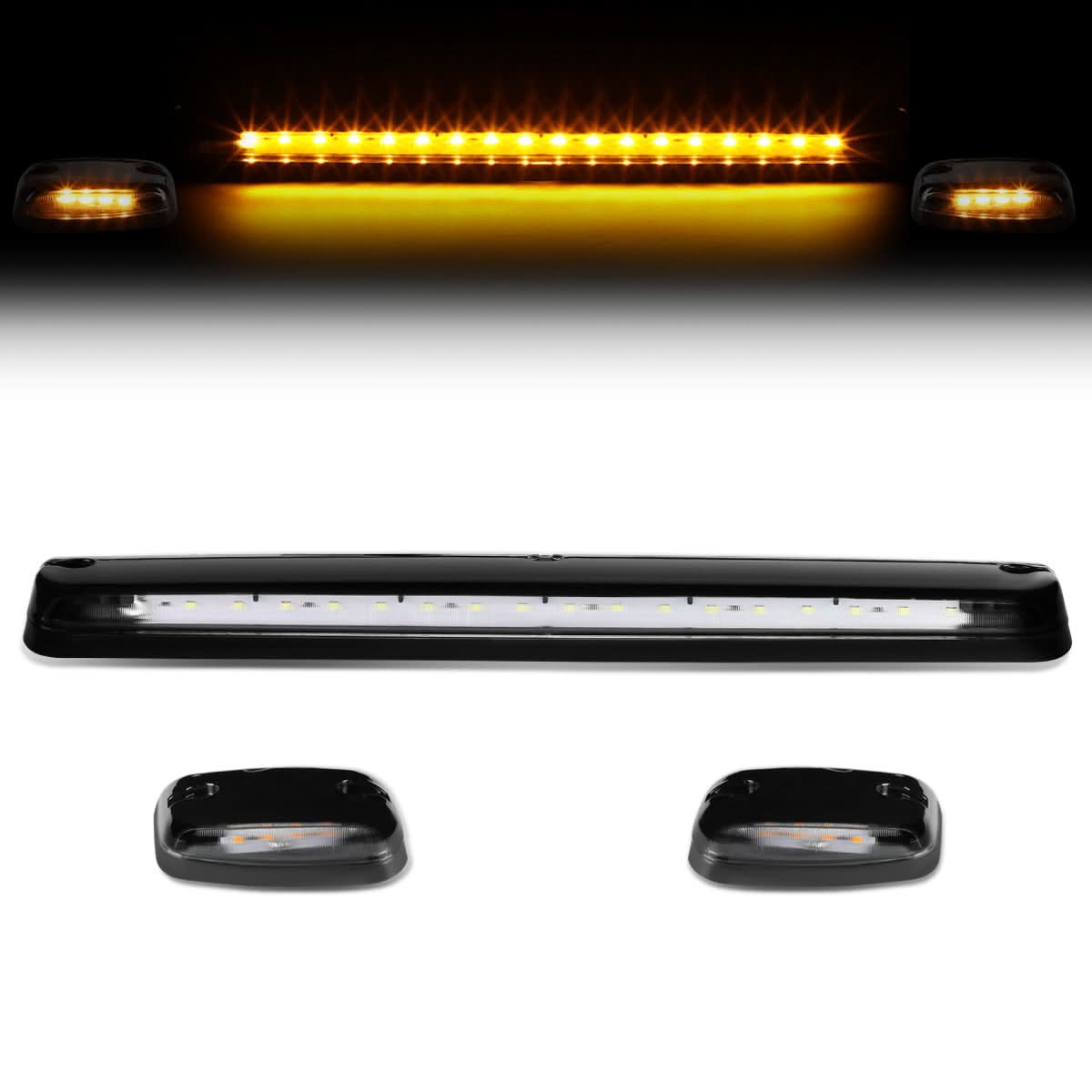 07-14 Chevrolet Silverado / GMC Sierra Cab Light - Black Housing / Amber LED
