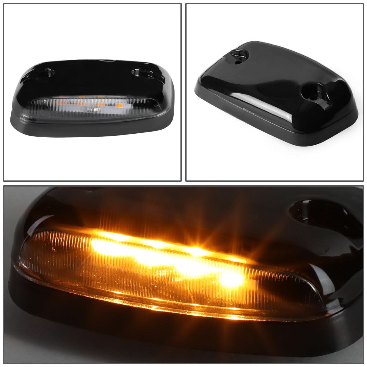 07-14 Chevrolet Silverado / GMC Sierra Cab Light - Black Housing / Amber LED