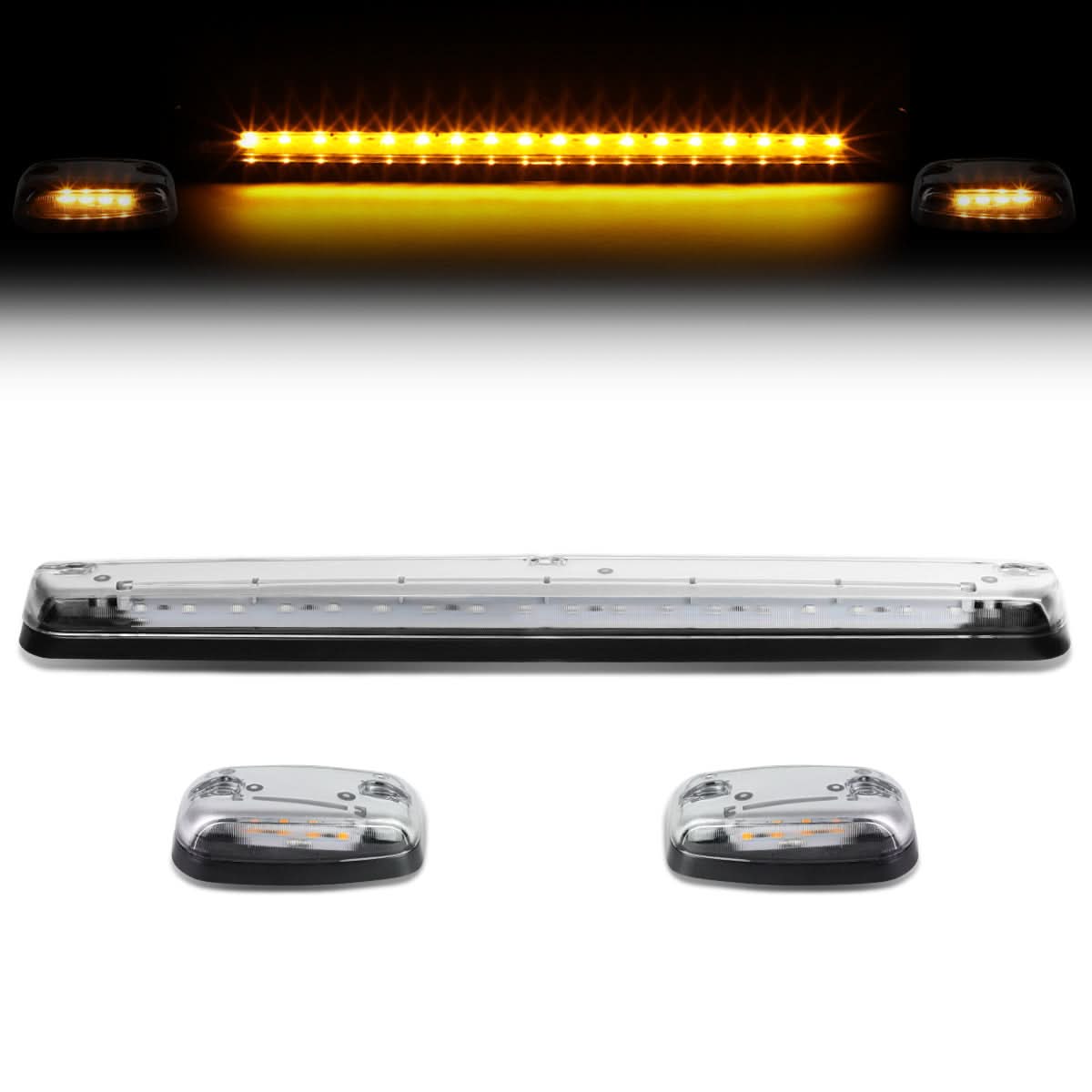 2007-2014 Chevrolet Silverado / GMC Sierra Chrome Amber LED Cab Light