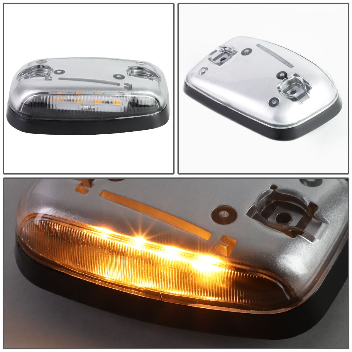 2007-2014 Chevrolet Silverado / GMC Sierra Chrome Amber LED Cab Light