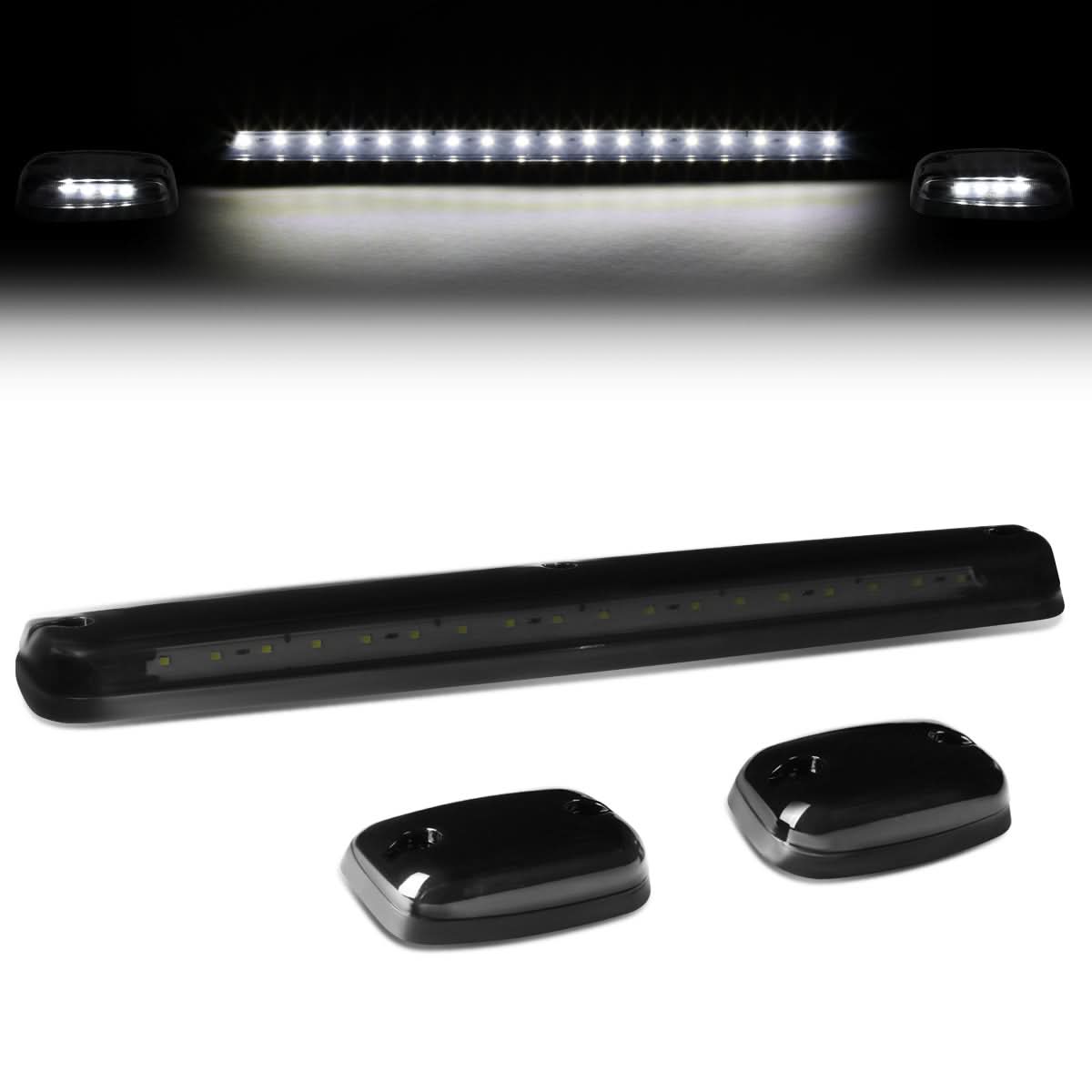 2007-2014 Chevrolet Silverado Cab Light - Smoke Housing White LED