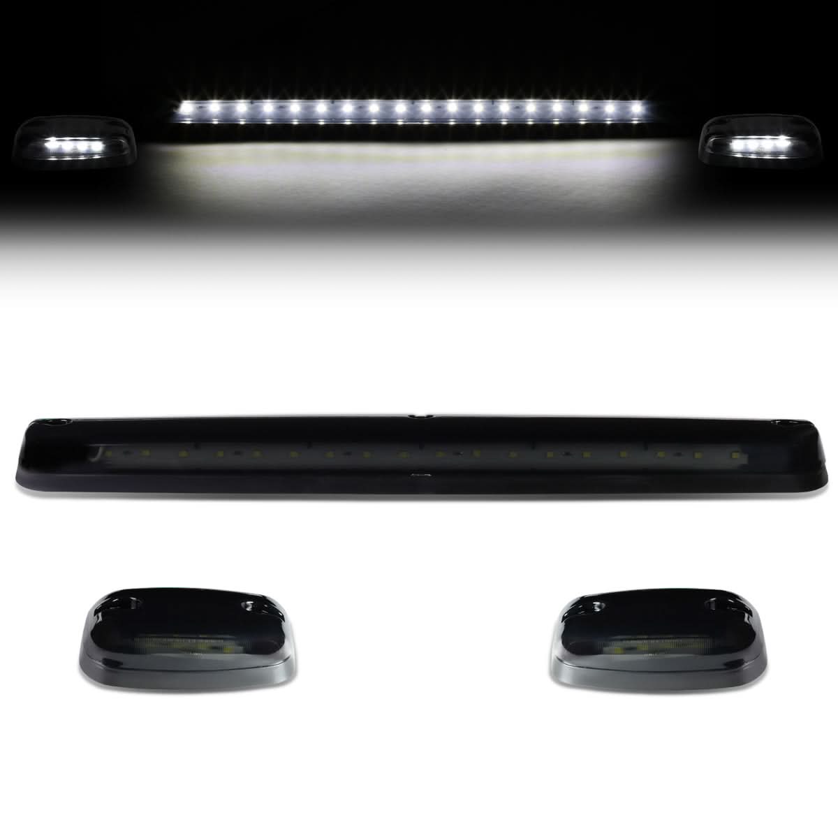 2007-2014 Chevrolet Silverado Cab Light - Smoke Housing White LED