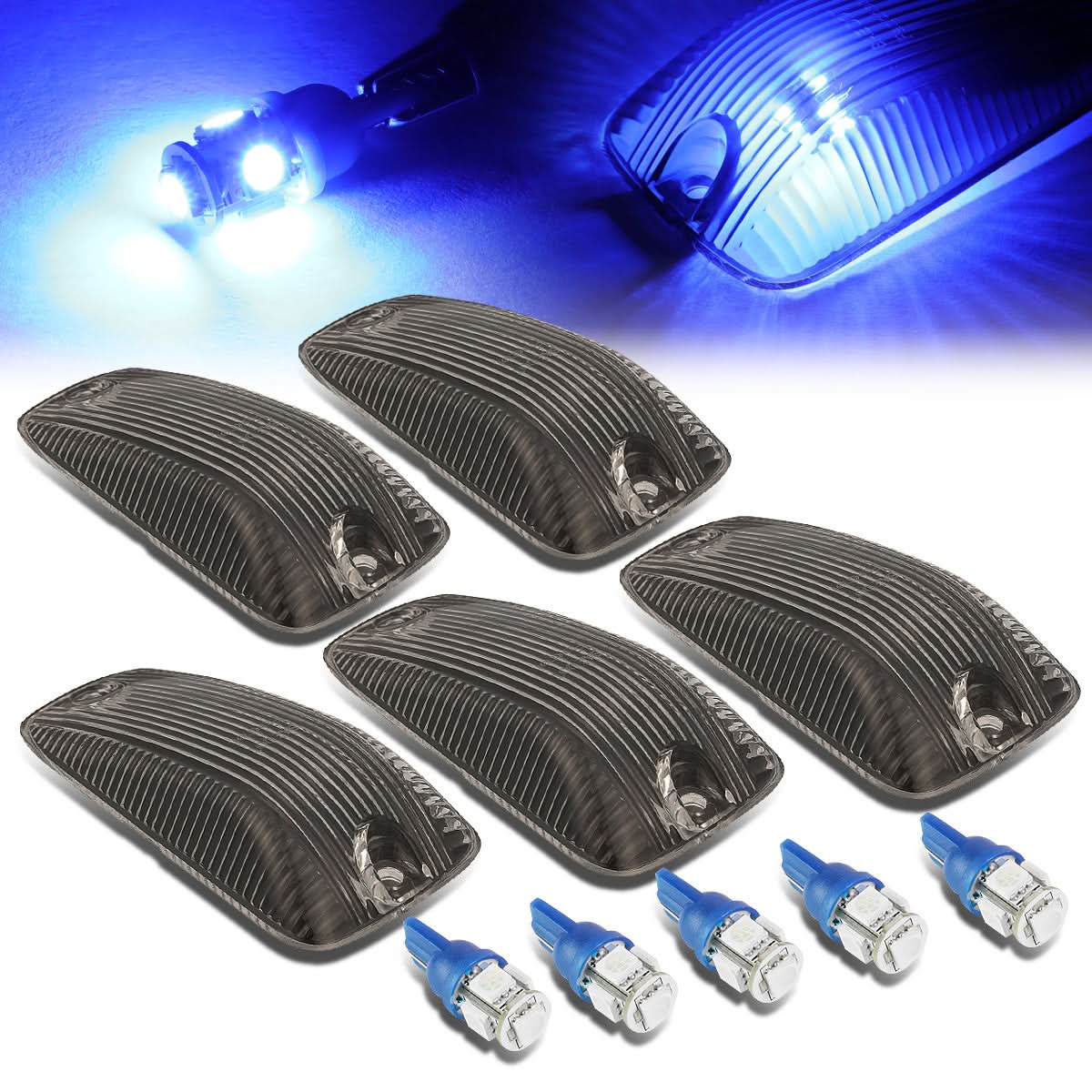 88-02 Chevrolet Silverado / GMC Sierra Smoke Housing Blue LED Cab Light