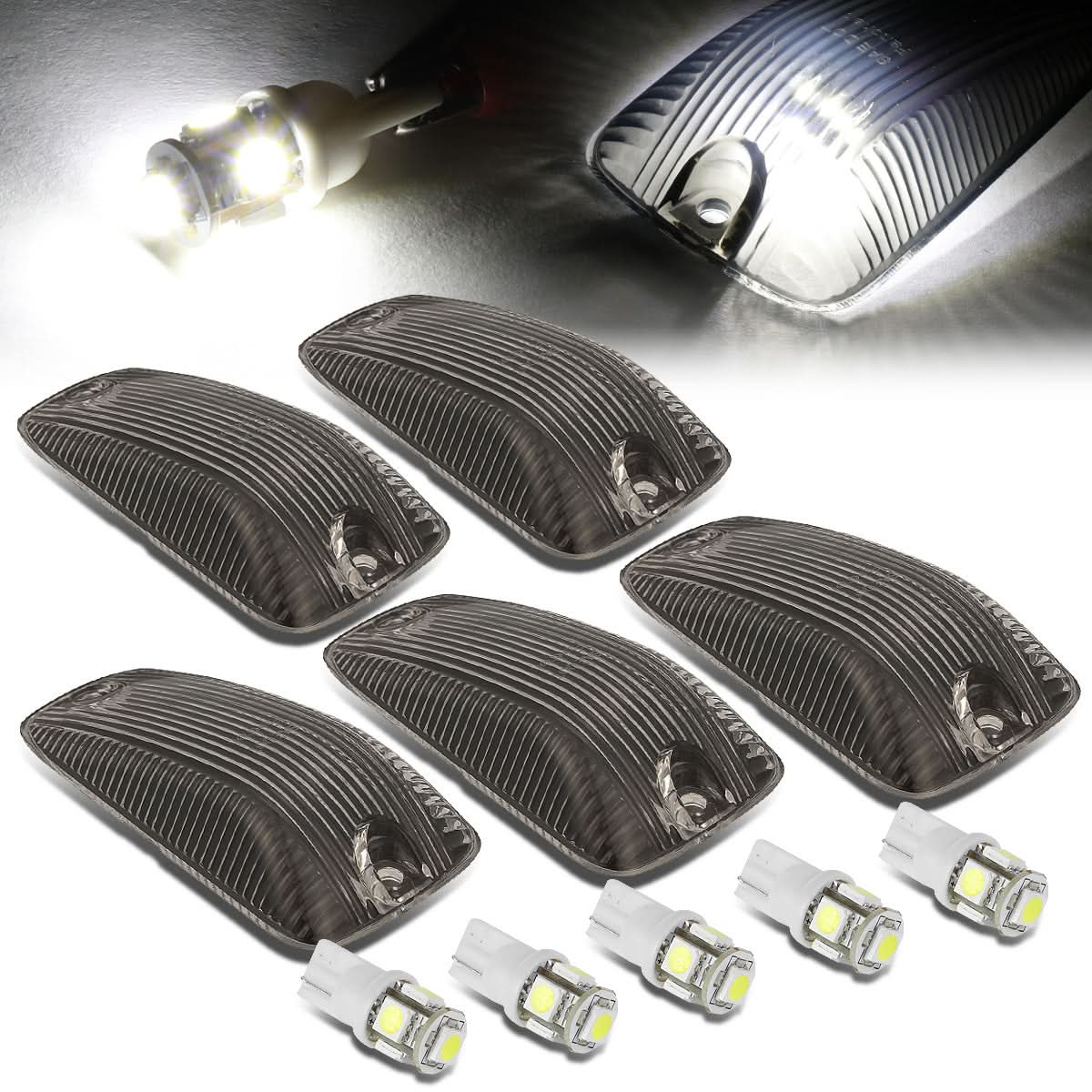 88-02 Chevrolet Silverado / GMC Sierra Smoke Housing White LED Cab Light