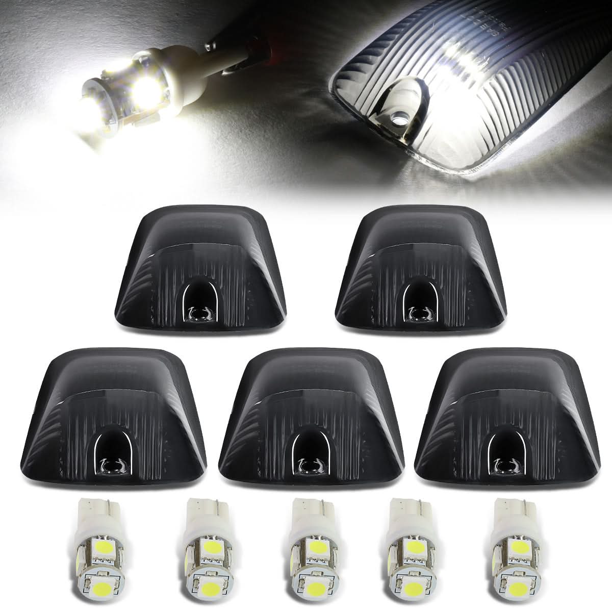 88-02 Chevrolet Silverado / GMC Sierra Smoke Housing White LED Cab Light