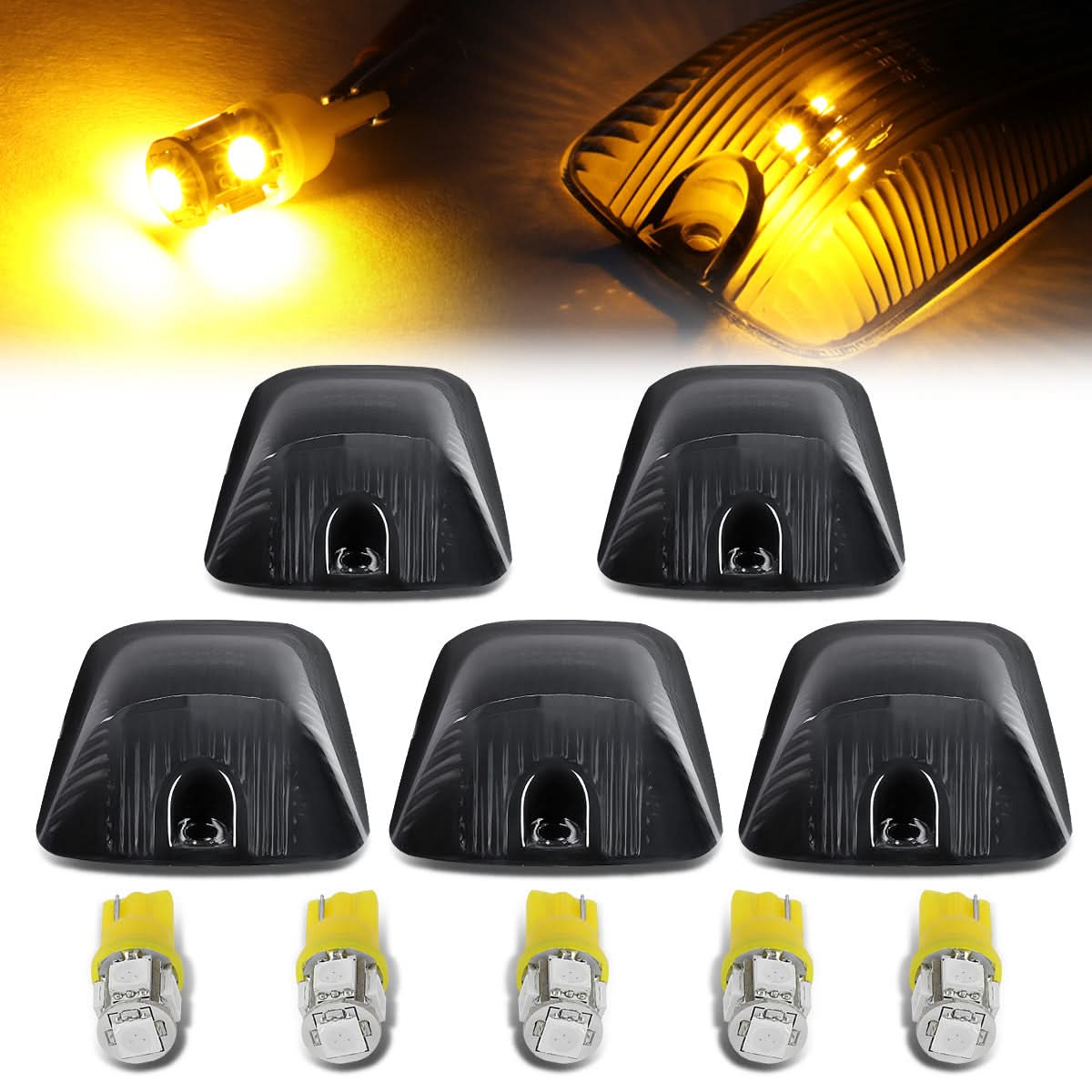 88-02 Chevrolet Silverado / GMC Sierra Smoke Housing Amber LED Cab Light