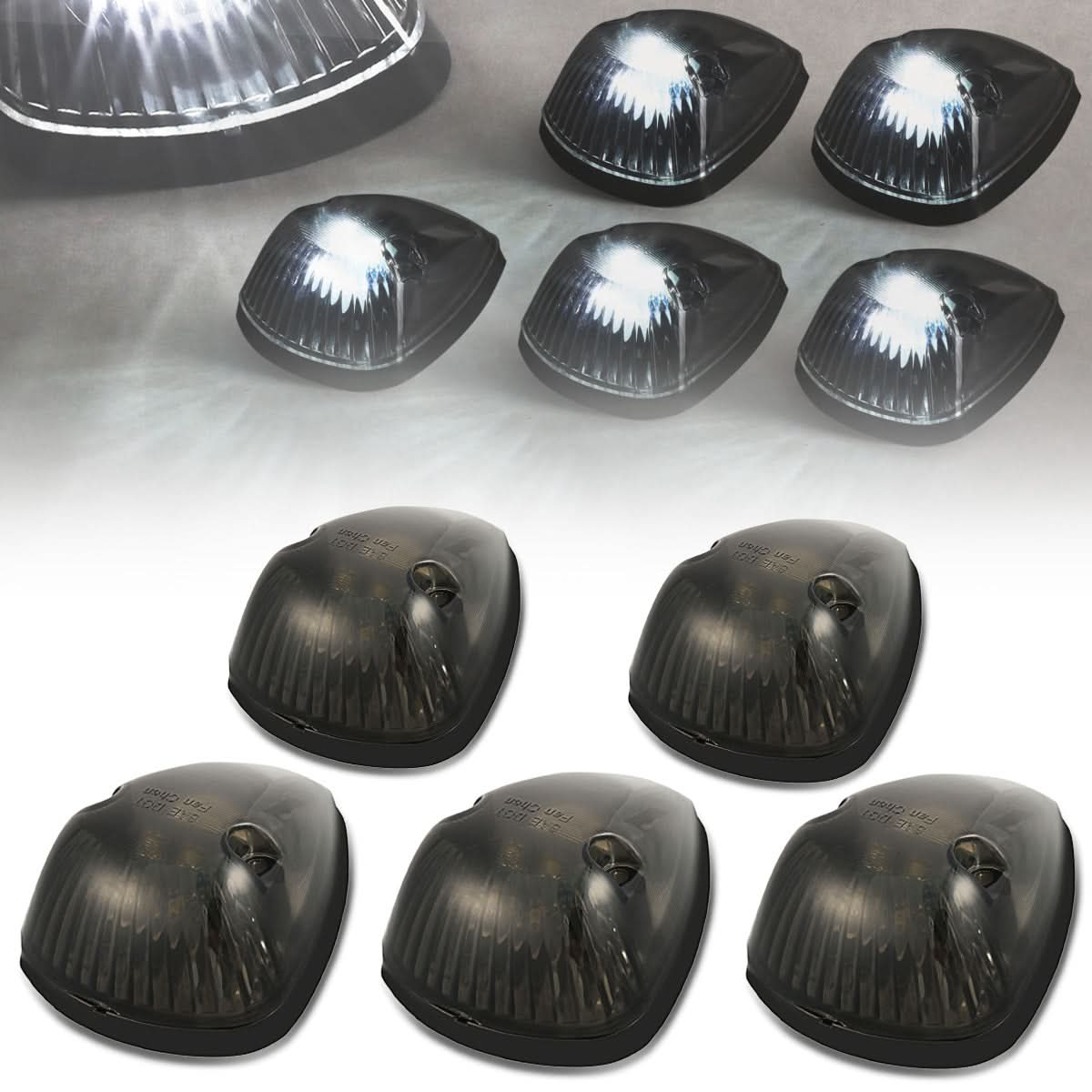 94-98 Dodge Ram 2500/3500 Smoke Housing Cab Light with White LED