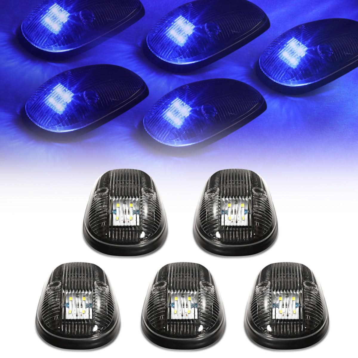 1999-2002 Dodge Ram 2500/3500 Cab Light - Black Housing Blue LED