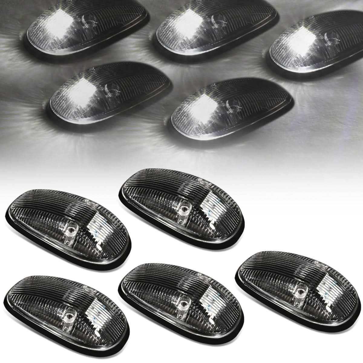 1999-2002 Dodge Ram 2500/3500 Cab Light - Black Housing White LED