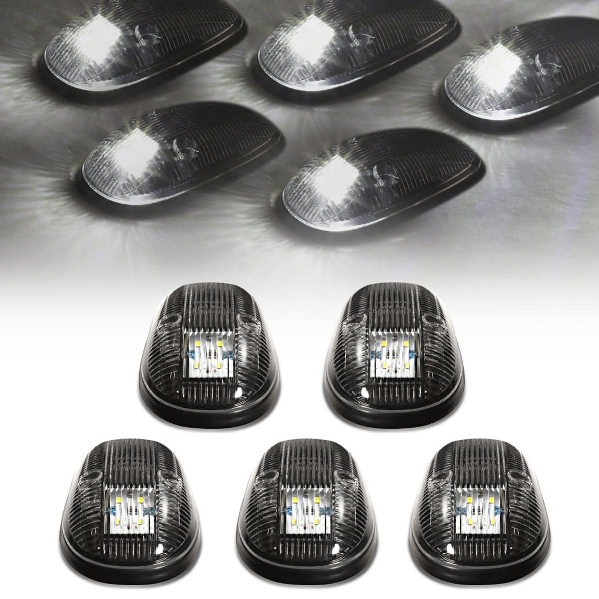 1999-2002 Dodge Ram 2500/3500 Cab Light - Black Housing White LED