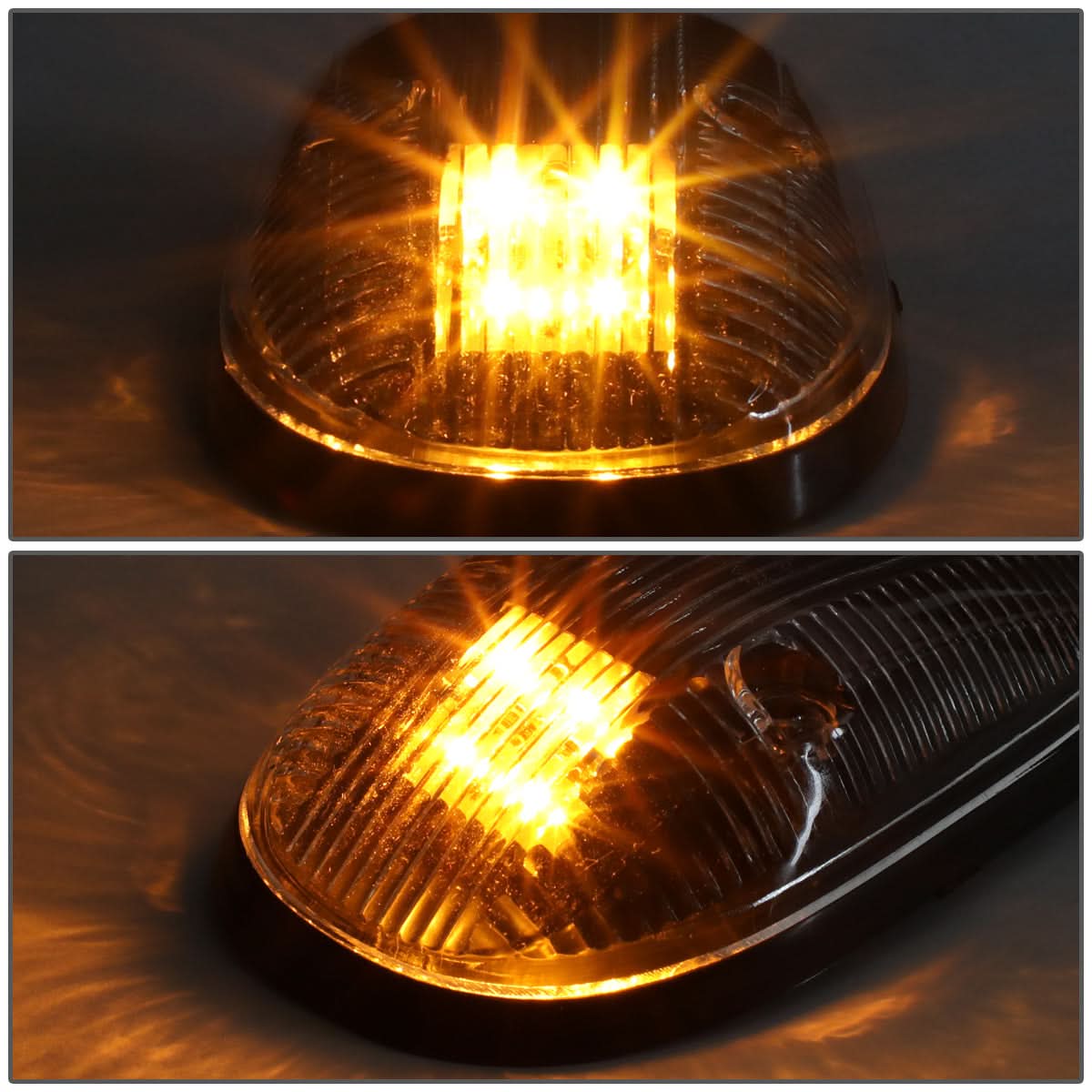 1999-2002 Dodge Ram 2500/3500 Cab Light - Black Housing Amber LED