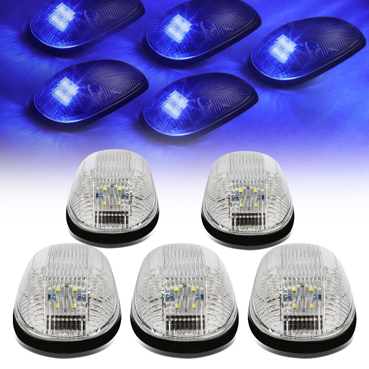 1999-2002 Dodge Ram 2500/3500 Chrome Housing Blue LED Cab Light