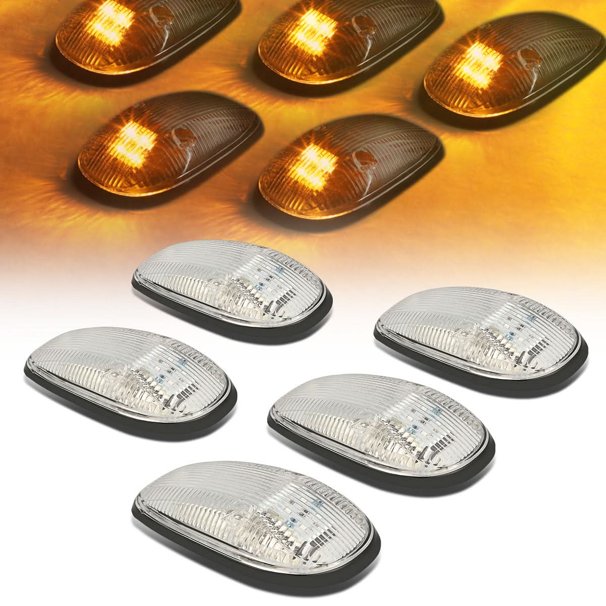 1999-2002 Dodge Ram 2500/3500 Chrome Amber LED Cab Light