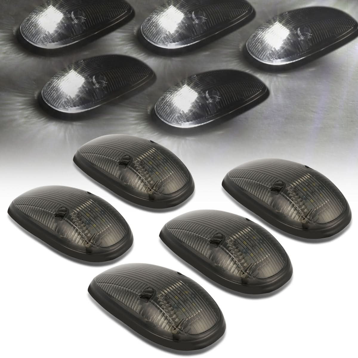 99-02 Dodge Ram 2500/3500 Smoke Housing White LED Cab Light