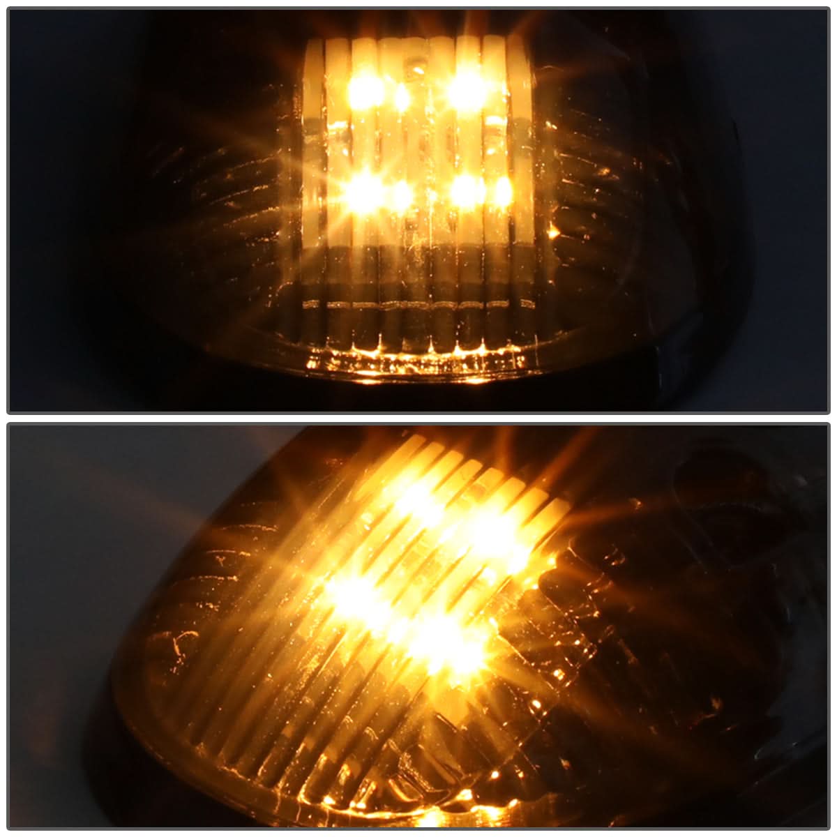 1999-2002 Dodge Ram 2500/3500 Smoke Housing Amber LED Cab Lights