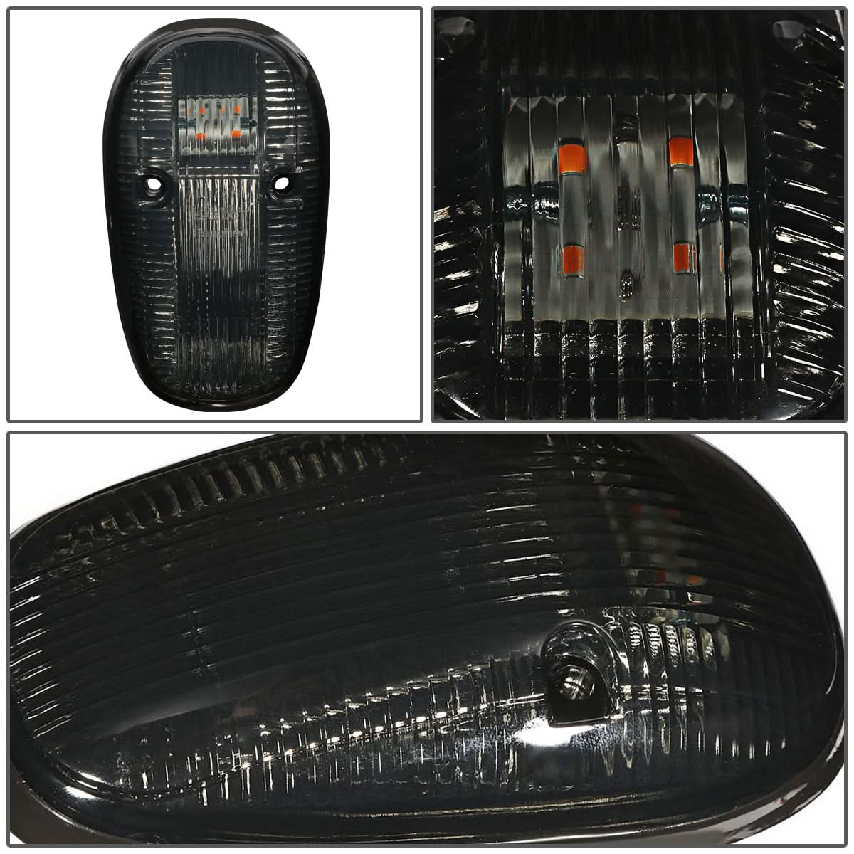 1999-2002 Dodge Ram 2500/3500 Smoke Housing Amber LED Cab Lights