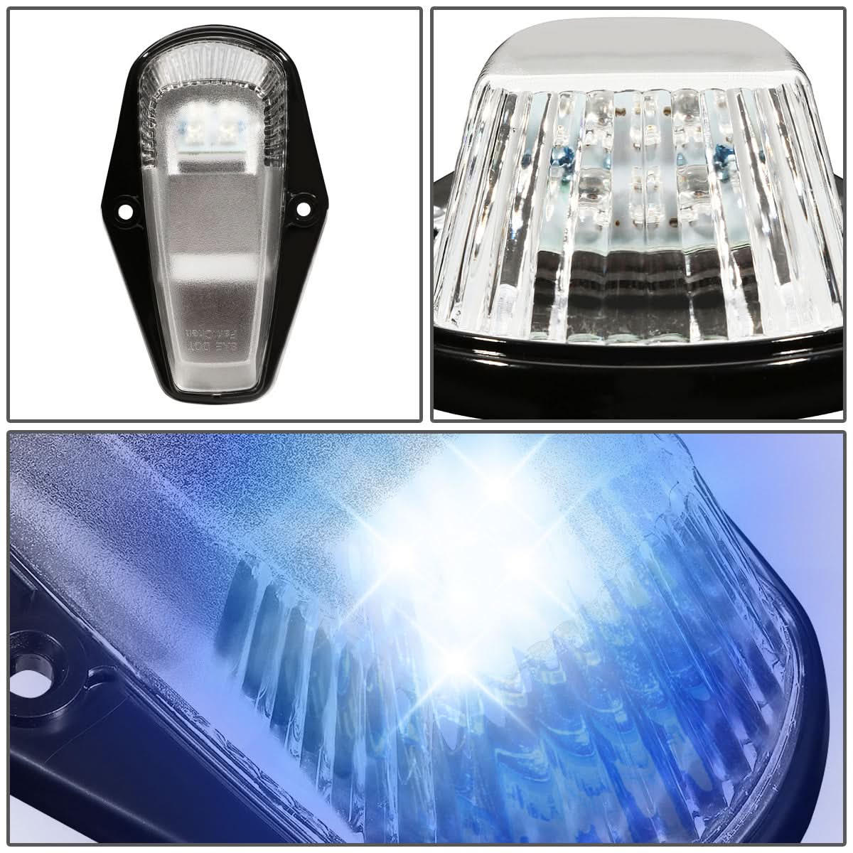 80-96 Ford Super Duty Chrome Housing Blue LED Cab Light