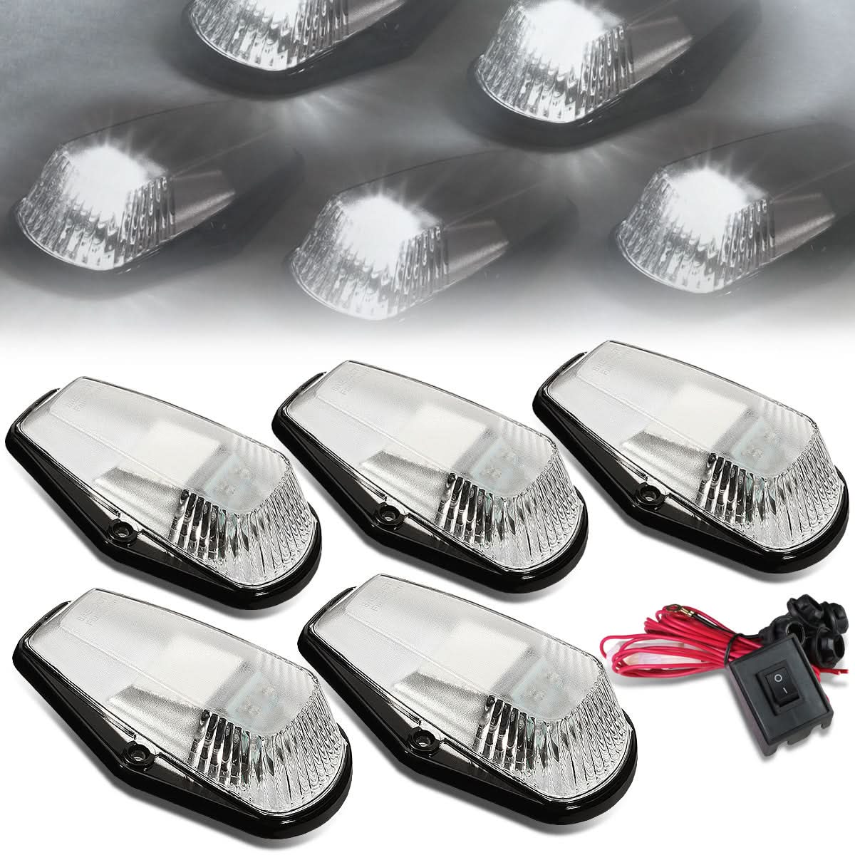1980-1996 Ford Super Duty Chrome Housing White LED Cab Light