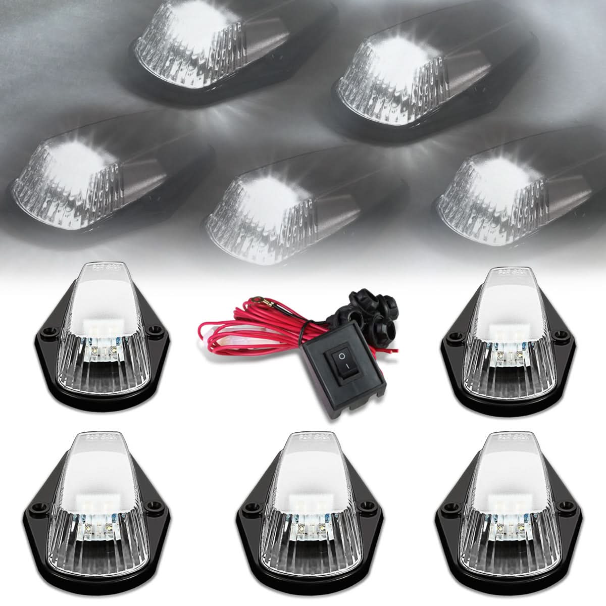 1980-1996 Ford Super Duty Chrome Housing White LED Cab Light