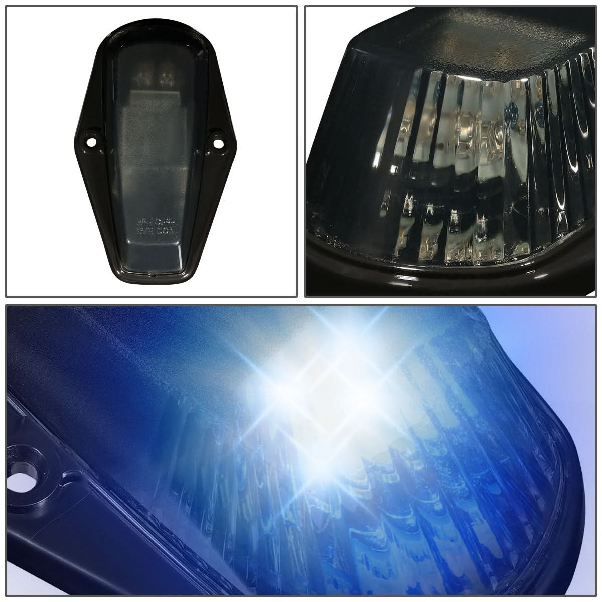 1980-1996 Ford Super Duty Smoke Housing Blue LED Cab Light