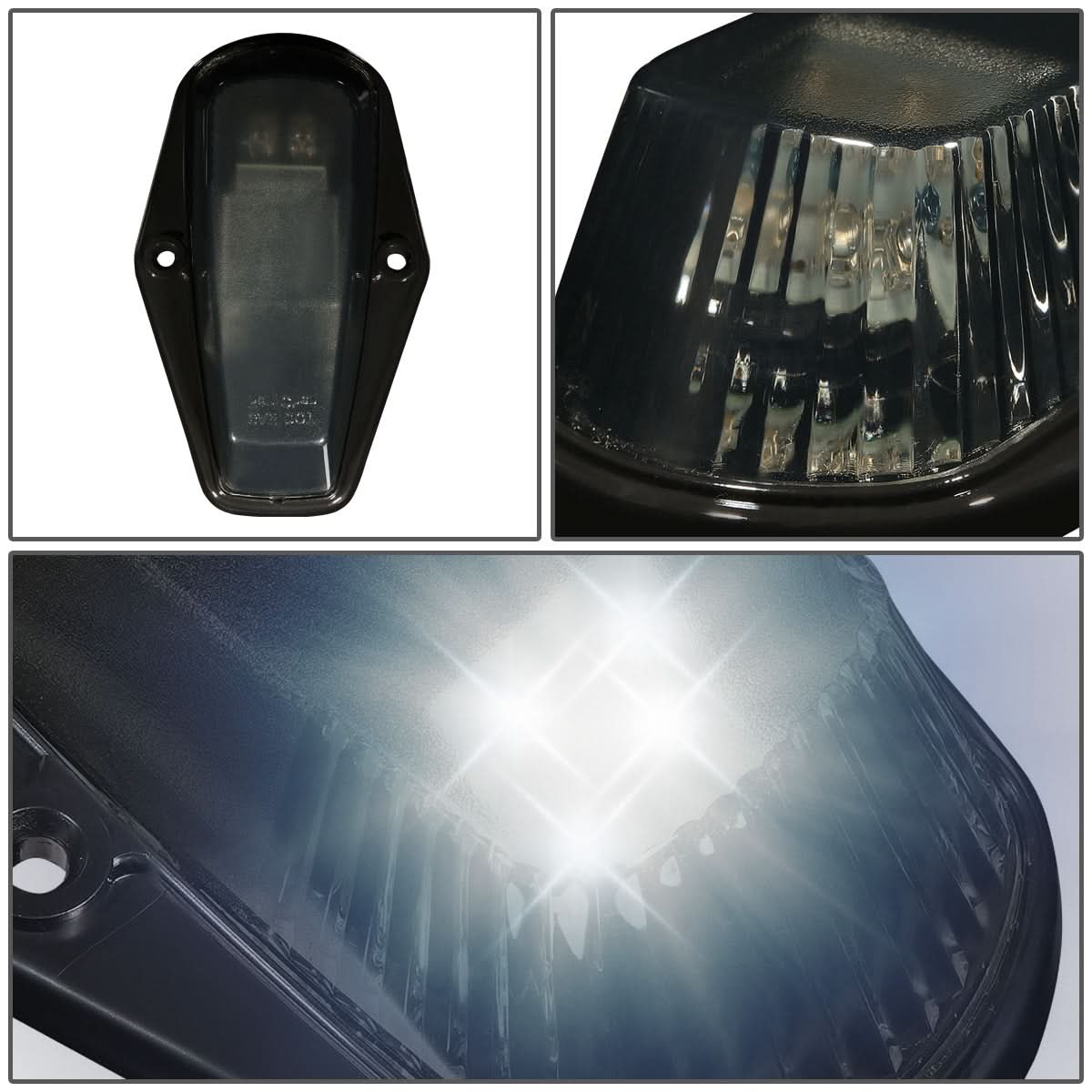80-96 Ford Super Duty Smoke Housing White LED Cab Light