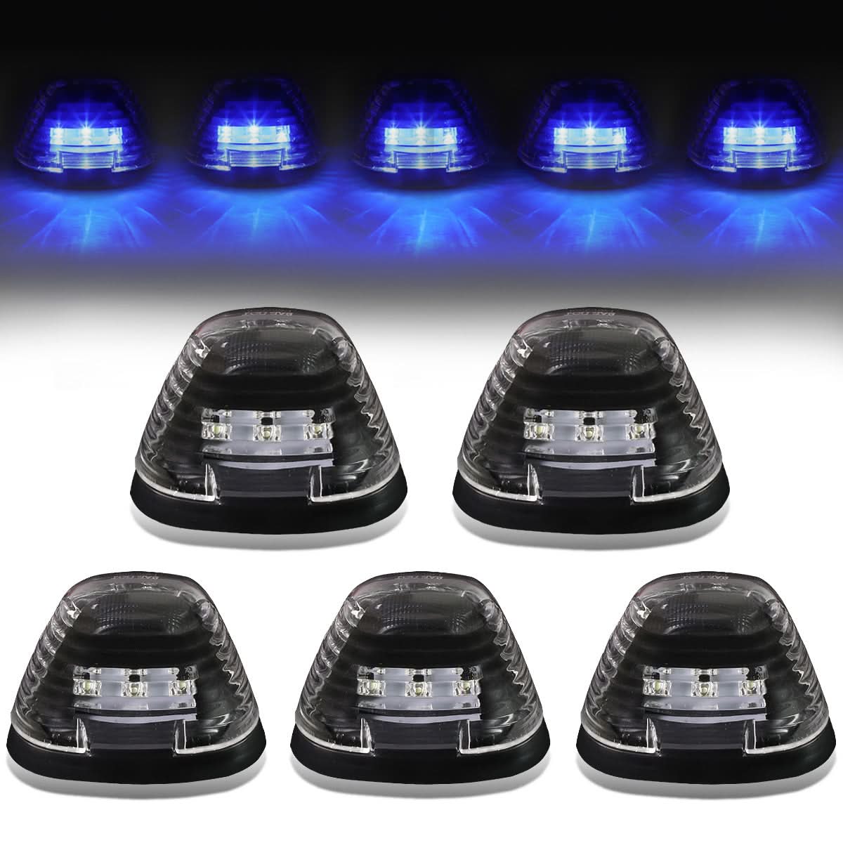 99-15 Ford Super Duty Cab Light - Black Housing Blue LED