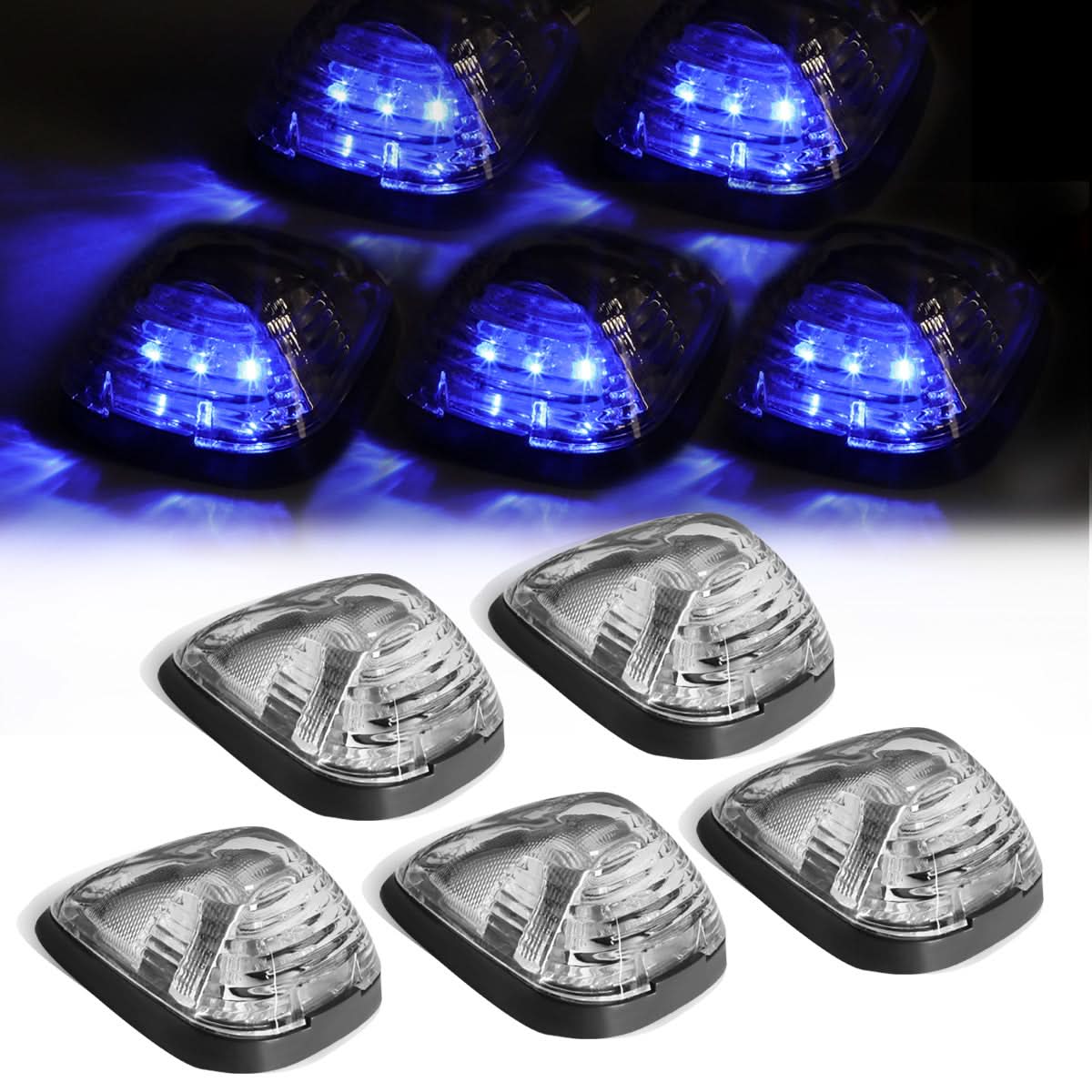 99-15 Ford Super Duty Chrome Housing Blue LED Cab Light