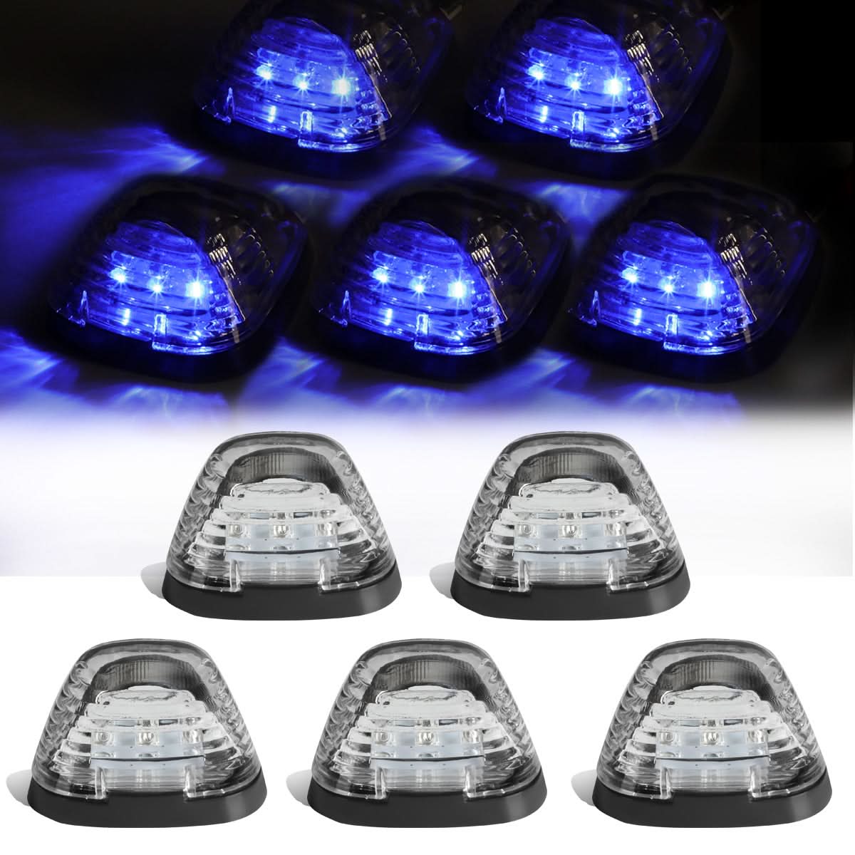 99-15 Ford Super Duty Chrome Housing Blue LED Cab Light