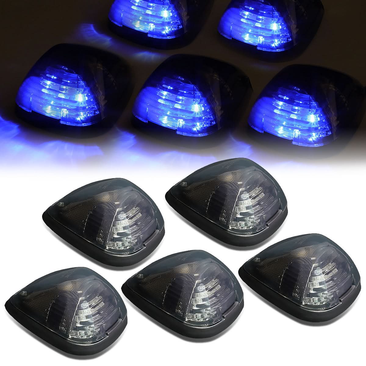 99-15 Ford Super Duty Smoke Housing Blue LED Cab Light