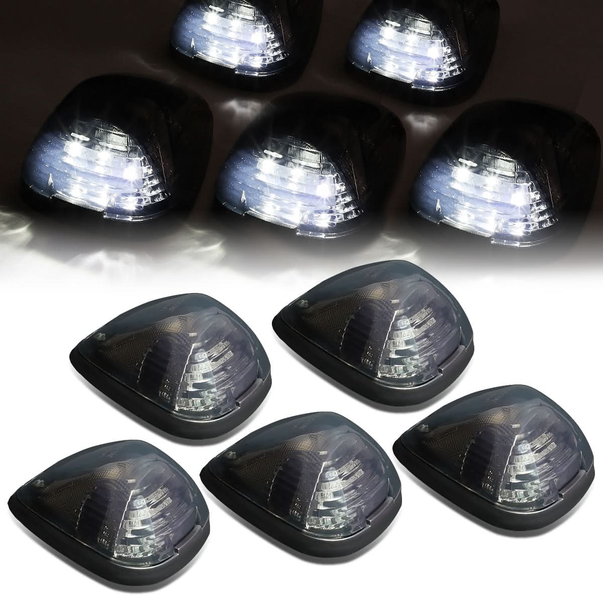 1999-2015 Ford Super Duty Smoke Housing White LED Cab Light