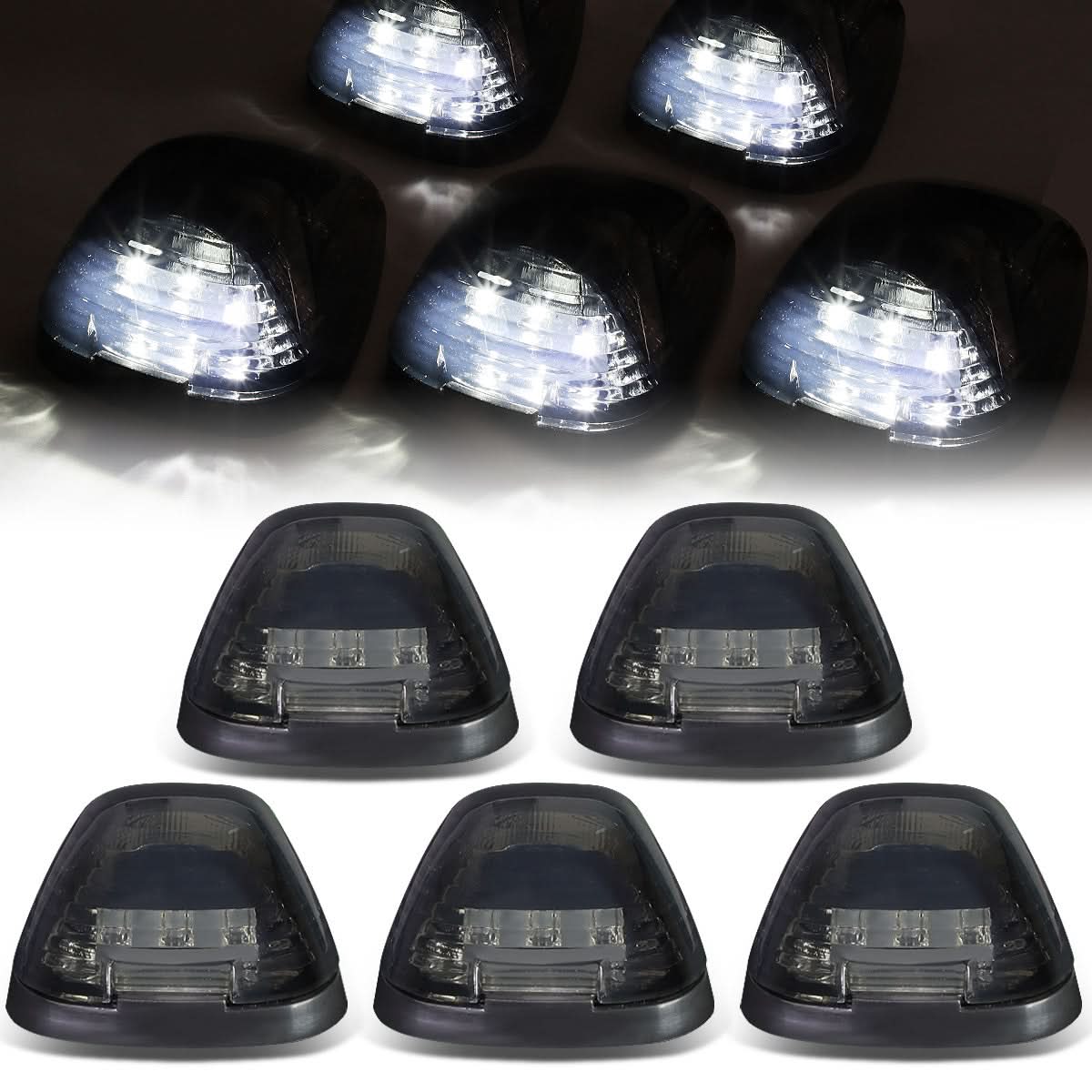 1999-2015 Ford Super Duty Smoke Housing White LED Cab Light