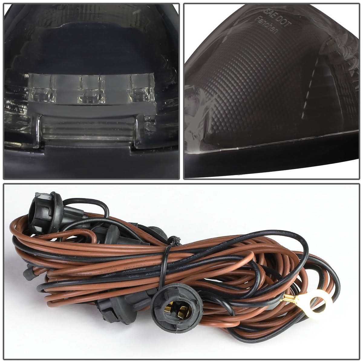 1999-2015 Ford Super Duty Smoke Housing White LED Cab Light