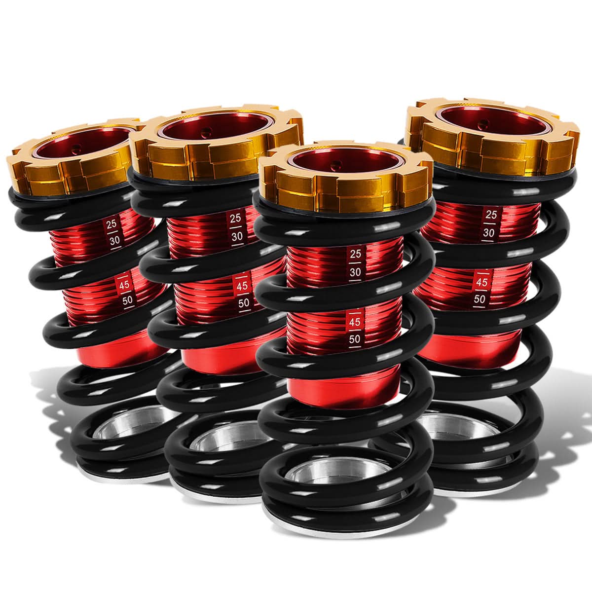 88-01 Honda Civic CRX Del Sol Integra Scale Coilovers Red Gold Black