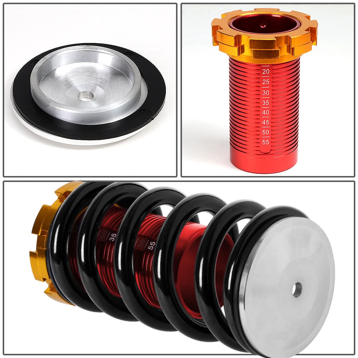 88-01 Honda Civic CRX Del Sol Integra Scale Coilovers Red Gold Black