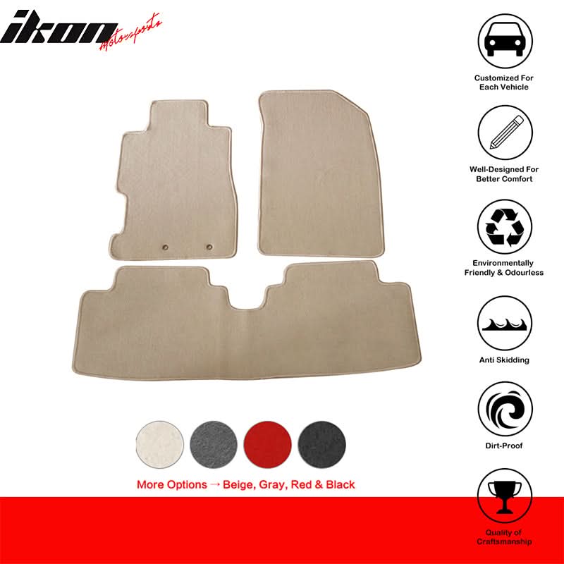 2001-2005 Honda Civic Best Car Floor Mats - 3PC Nylon Set - IKON