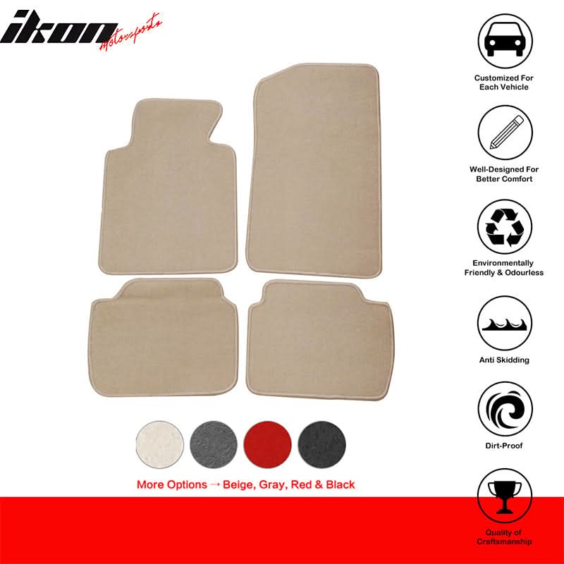 Car Floor Mat for 1999-2005 BMW E46 3 Series 2001-2006 M3 4PC Nylon