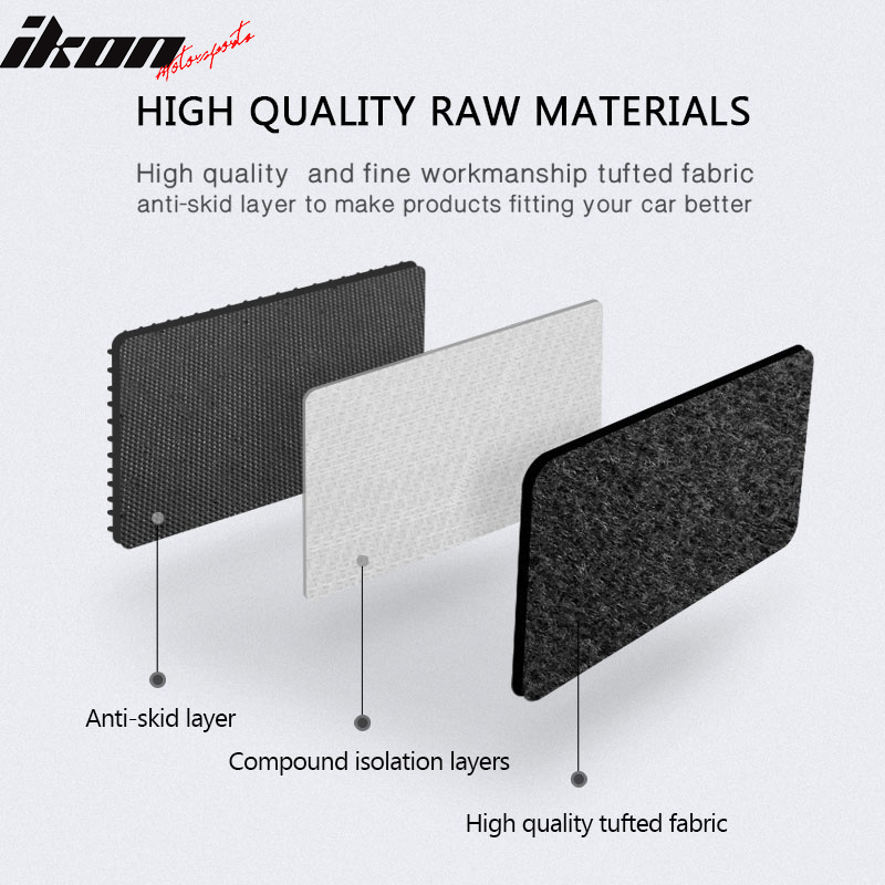 Car Floor Mat for 2005-2010 Chrysler 300 300C Black Carpet 4PC Nylon