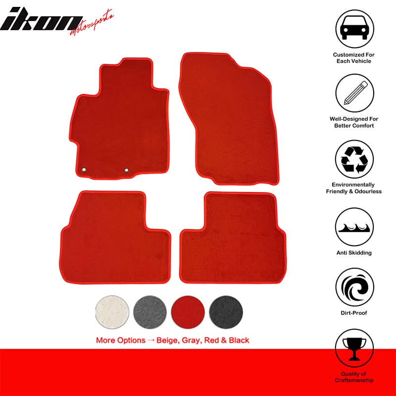 2008-2017 Mitsubishi Lancer Car Floor Mats Carpet 4PC Nylon