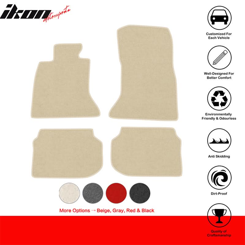 2011-2016 BMW F10 5 Series Sedan Car Floor Mats Carpet 4PC Nylon