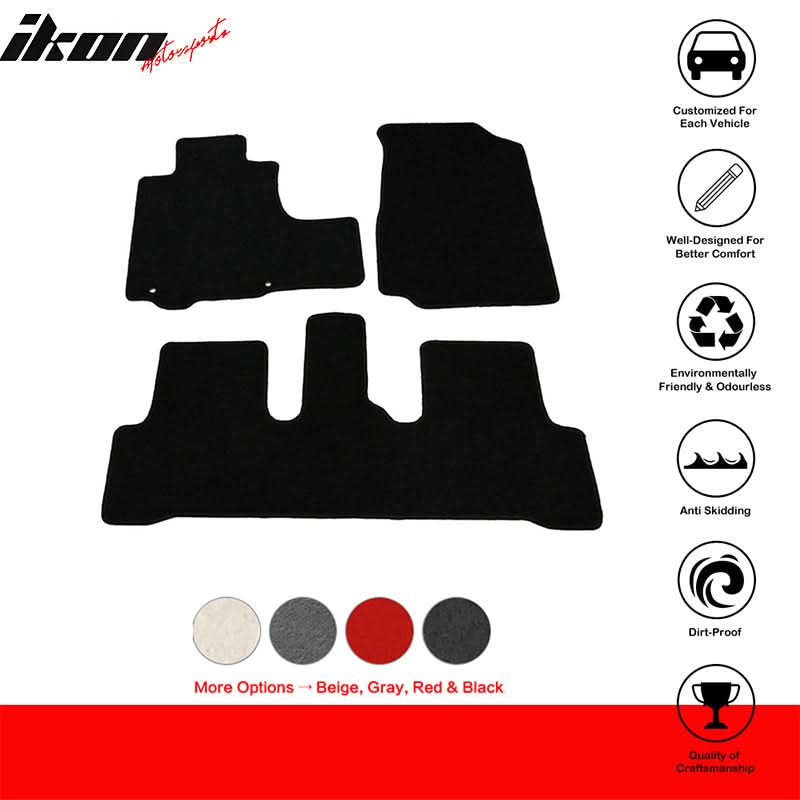 2007-2011 Honda CR-V Car Floor Mats Carpet 3PC Nylon